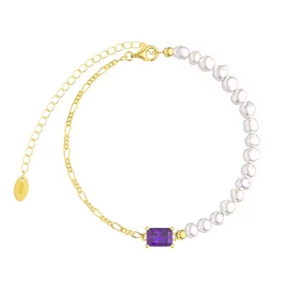 Perlenarmband Damen - Ringsilber