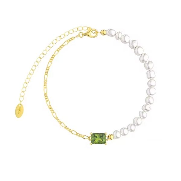 Perlenarmband Damen - Ringsilber