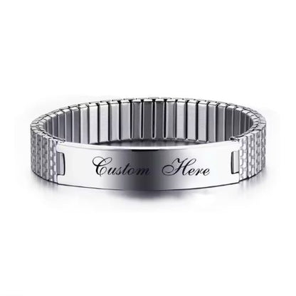 Personalisiertes klassisches Armband Ringsilber
