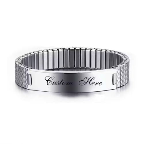 Personalisiertes klassisches Armband Ringsilber