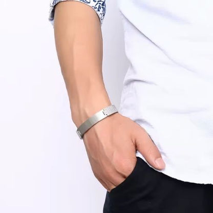 Personalisiertes klassisches Armband Ringsilber
