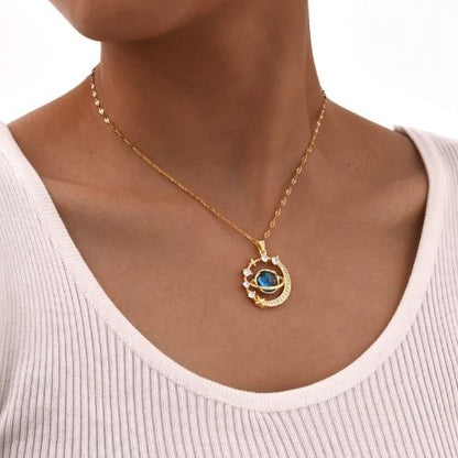 Planet Kette Ringsilber