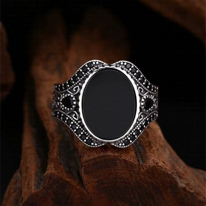 Retro-Ring aus 925er Sterlingsilber für Herren Ringsilber