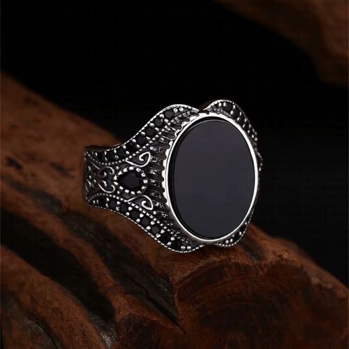 Retro-Ring aus 925er Sterlingsilber für Herren Ringsilber