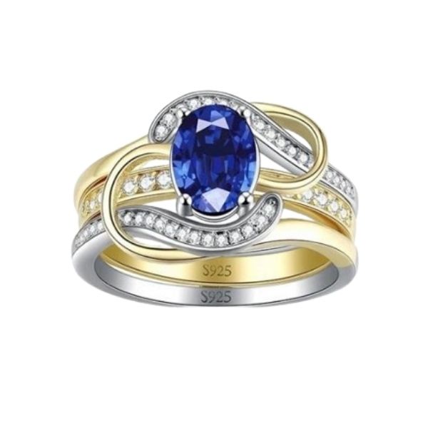 Ring-mit-Blauem-Stein-Damen