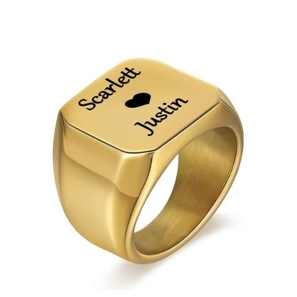 Ring mit Gravur für Herren