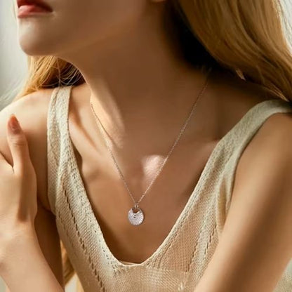 Runde Halskette für Damen Ringsilber