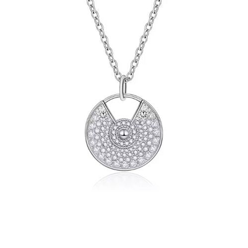 Runde Halskette für Damen Ringsilber