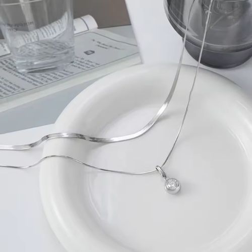 Schlangenkette für Damen Ringsilber