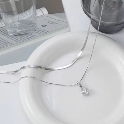 Schlangenkette für Damen Ringsilber