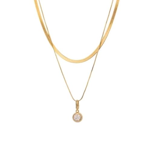 Schlangenkette für Damen Ringsilber