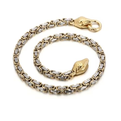 Schlangenkopf Königskette Ringsilber