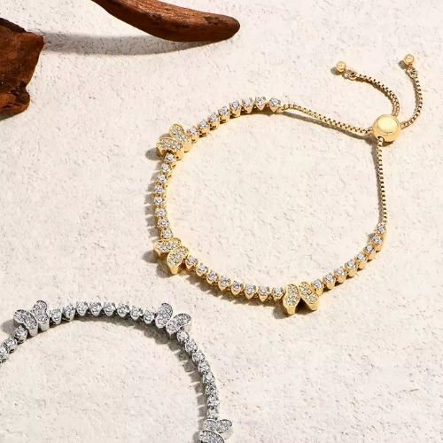 Schmetterling Armband für Damen Ringsilber