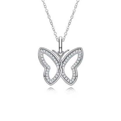 Schmetterling Kette aus Stein Ringsilber