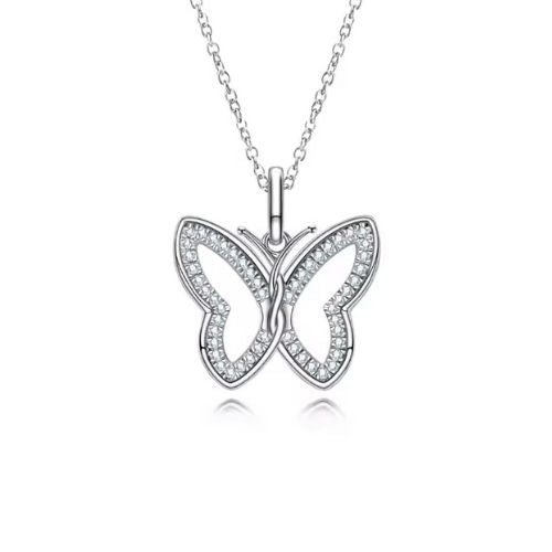 Schmetterling Kette aus Stein Ringsilber