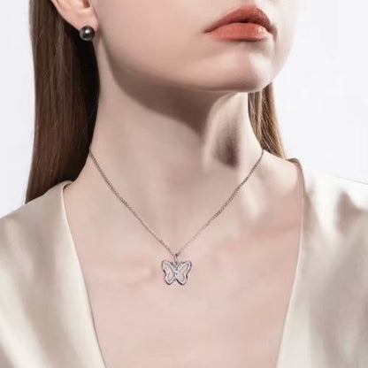Schmetterling Kette aus Stein Ringsilber