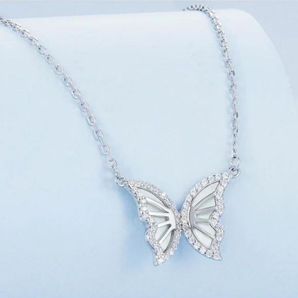 Schmetterling-Silber-Kette