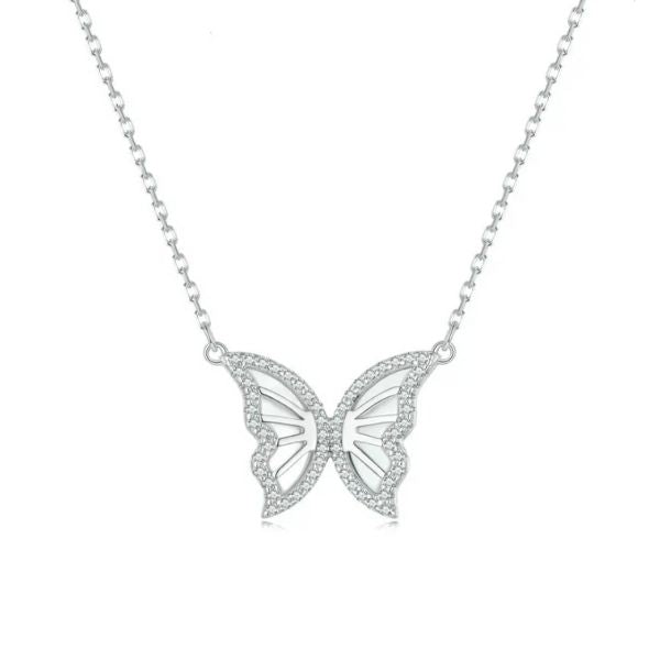 Schmetterling-Silber-Kette