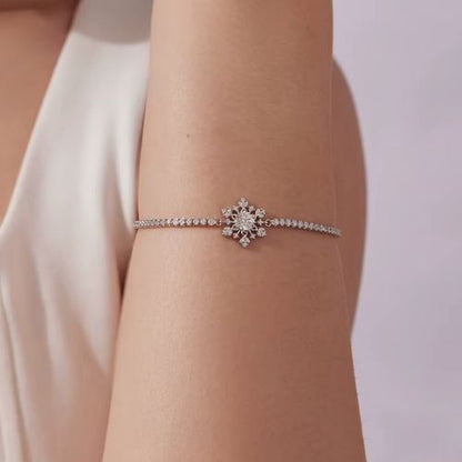 Schneeflocken Armband für Damen Ringsilber