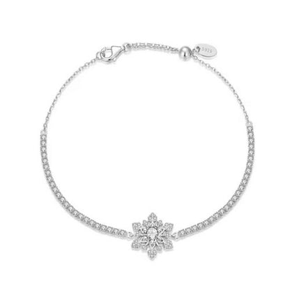 Schneeflocken Armband für Damen Ringsilber