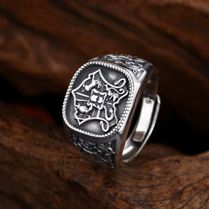 Siegelring mit Retro-Prägung für Herren RingStore