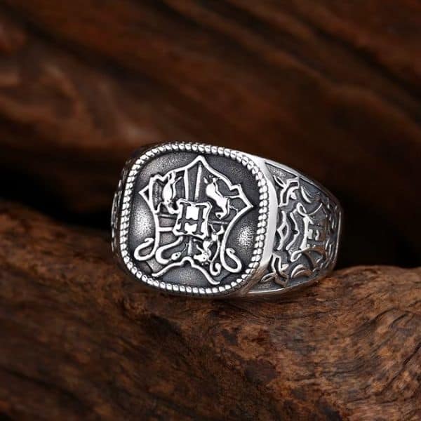 Siegelring mit verstellbarer Größe Ringsilber