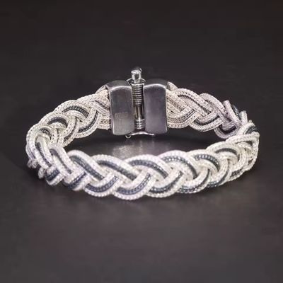 Silbernes Armband für Damen und Herren Ringsilber