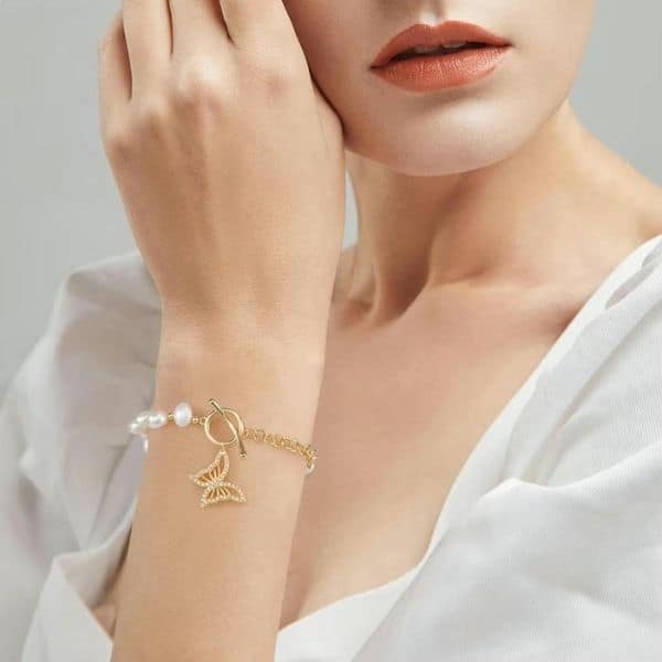Armband mit Schmetterling - Ringsilber