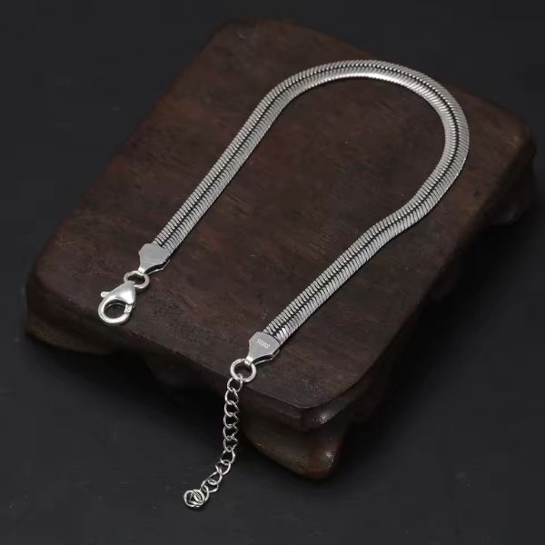 Silbernes-Schlangenketten-Armband