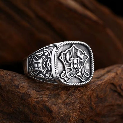 Siegelring mit Retro-Prägung für Herren RingStore