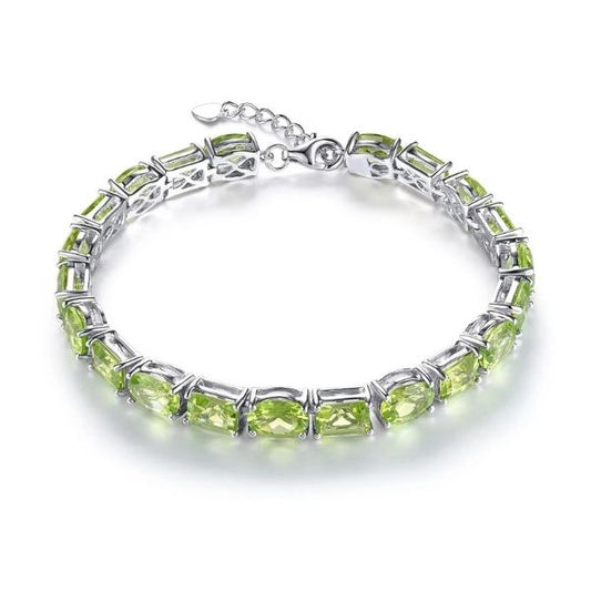 Silberarmband-mit-Peridot-Stein-fur-Damen