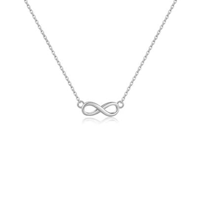 Silberne Halskette mit Unendlichkeitssymbol