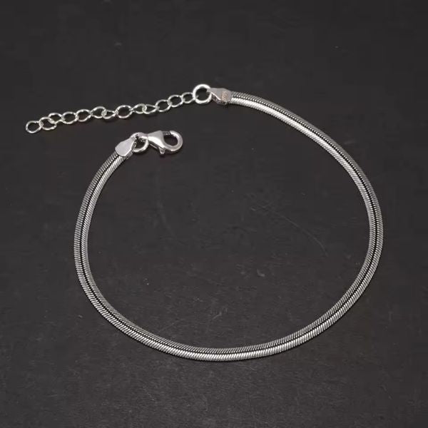 Silbernes-Schlangenketten-Armband