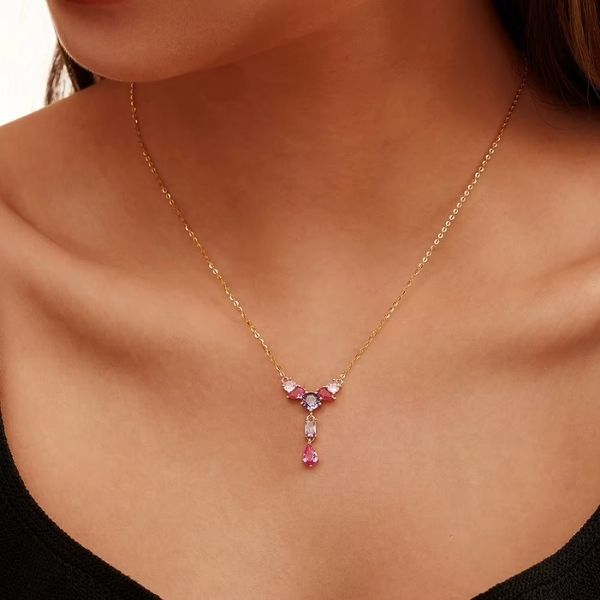 Silberne-Y-Halskette