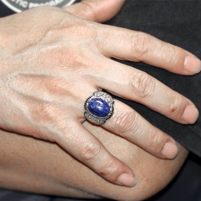 Silberner-Lapislazuli-Stein-Ring