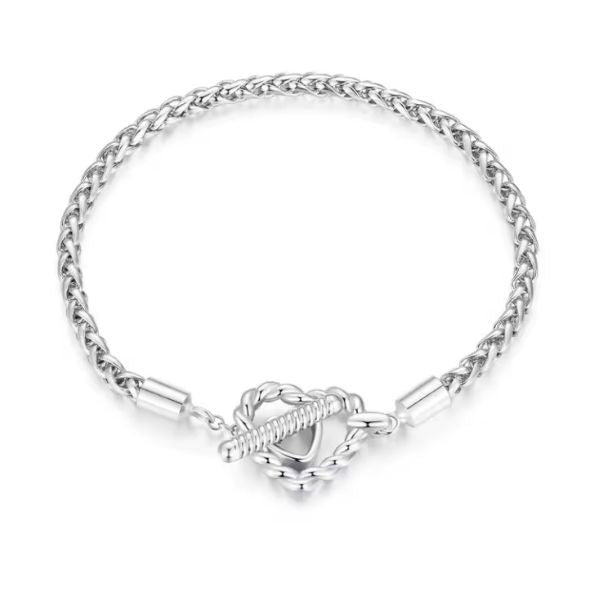 Silbernes-Damen-Armband-mit-Herz-Symbol