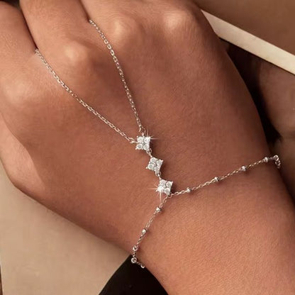 Silberne-Handketten-Armband-fur-Damen