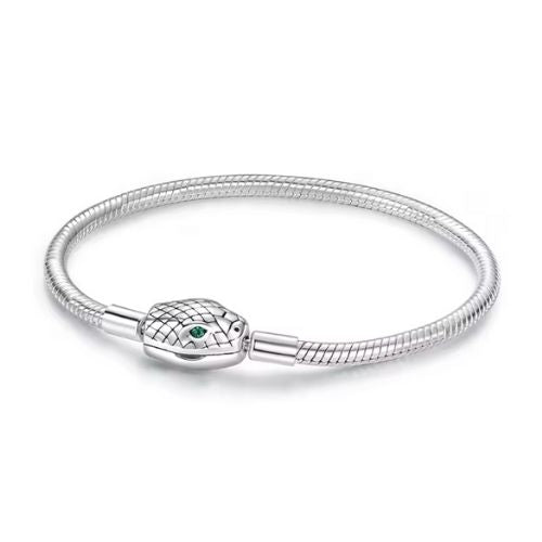 Silbernes Schlangen-Charm-Armband Ringsilber