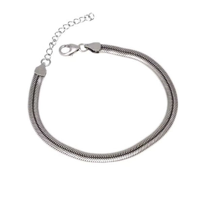 Silbernes-Schlangenketten-Armband