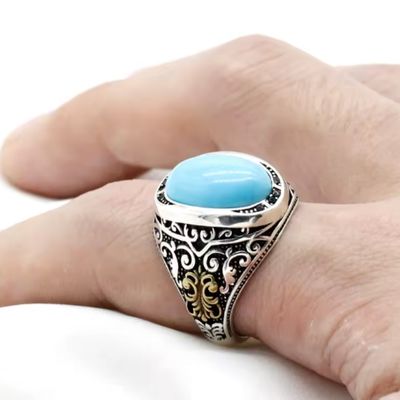 Silberring mit Türkis Stein Ringsilber