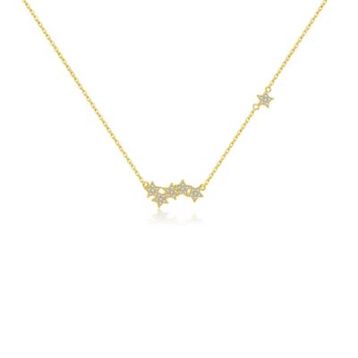 Sternförmige Damen Halskette Ringsilber