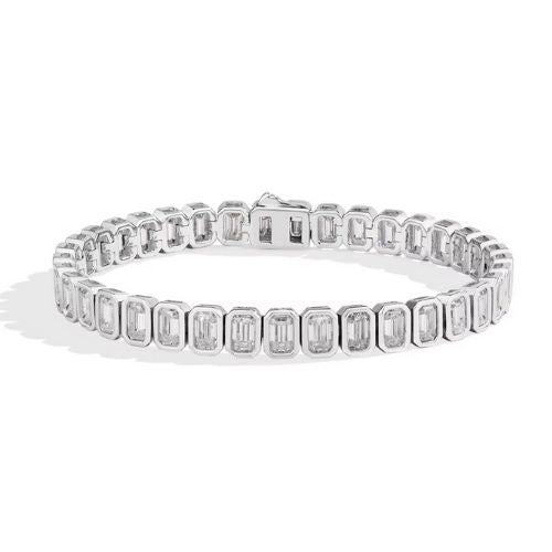 Tennisarmband mit Zirkonia Steinen Ringsilber