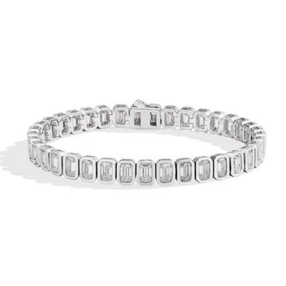 Tennisarmband mit Zirkonia Steinen Ringsilber
