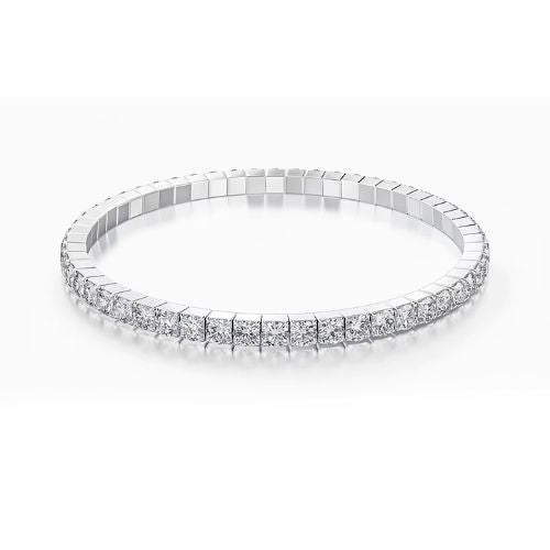 Tennisarmband mit Moissanit Stein Ringsilber