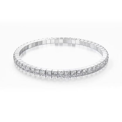 Tennisarmband mit Moissanit Stein Ringsilber