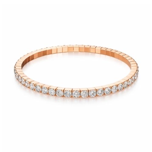 Tennisarmband mit Moissanit Stein Ringsilber