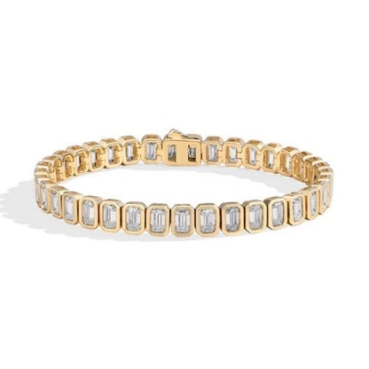 Tennisarmband mit Zirkonia Steinen Ringsilber