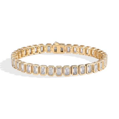 Tennisarmband mit Zirkonia Steinen Ringsilber