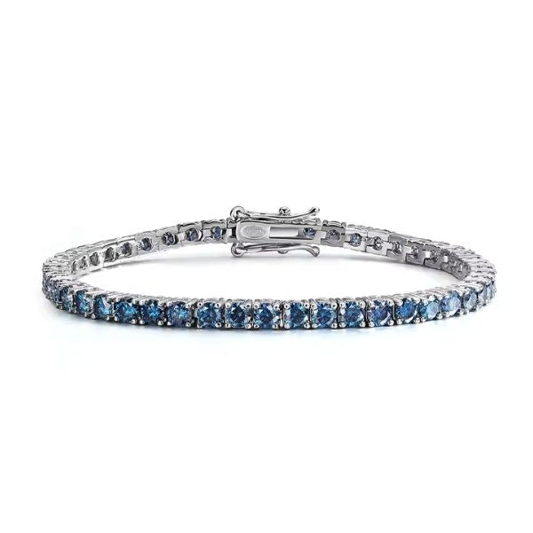 Tennisarmband-mit-blauem-Moissanit-Stein