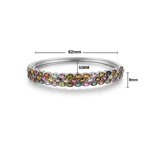 Turmalin Armband für Damen Ringsilber
